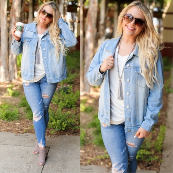 PLUS Light Denim Jean Jacket - Picture 3 of 3